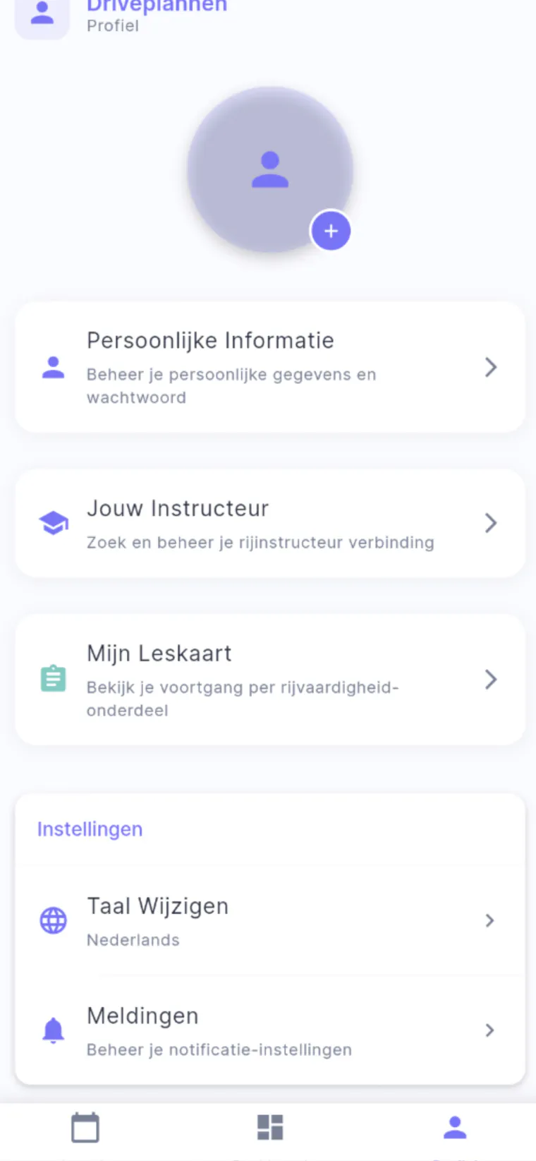 Driveplannen app screen 3