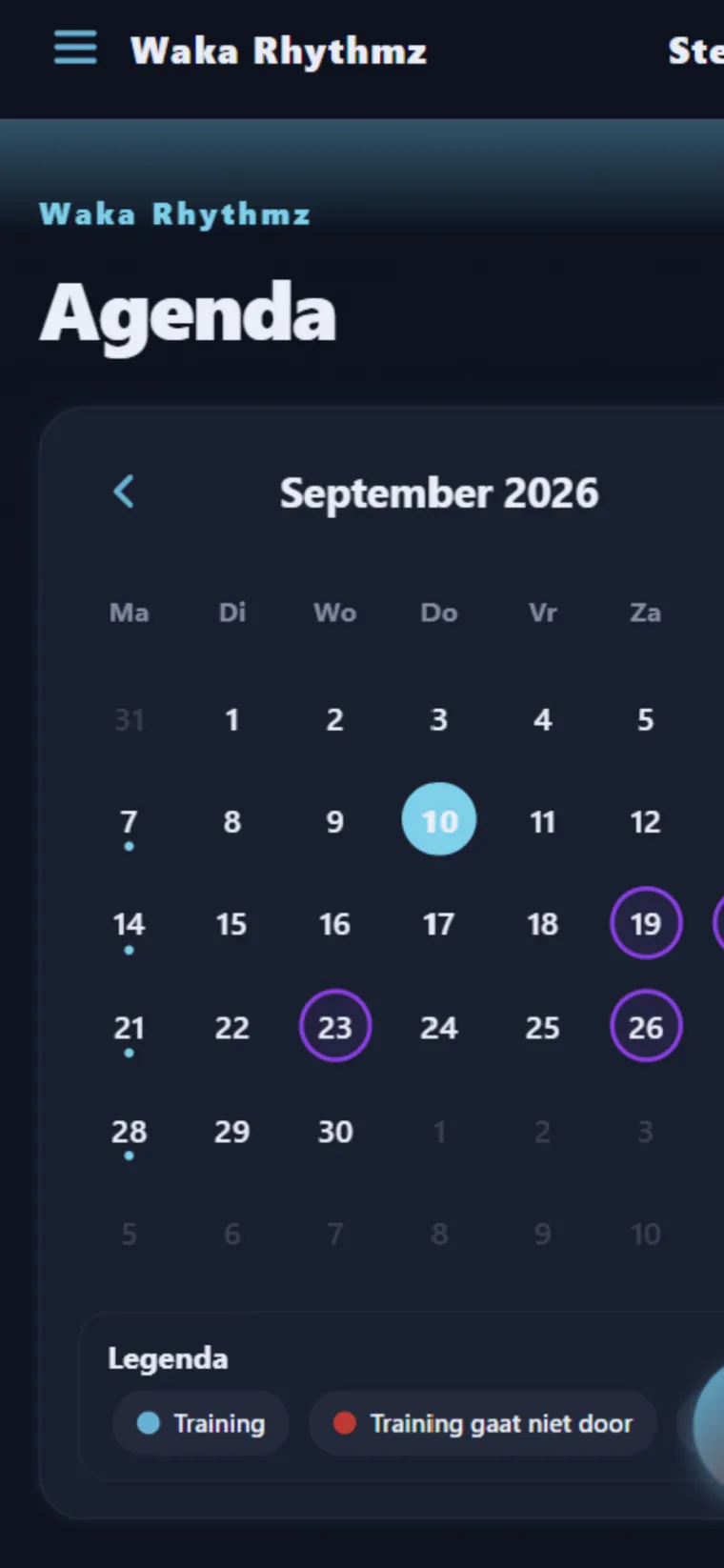 OneBand app screen 2