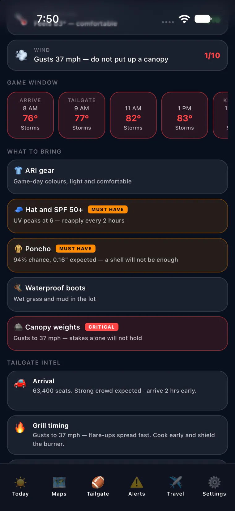 Skyven app screen 9